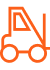 Orange outline of a forklift icon