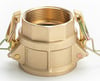 Brass Type-D Camlock. Female Coupler x Female BSP Thread