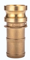 Brass Type-E Camlock. Male Adaptor x Hosetail.