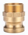 Brass Type-F Camlock. Male Adaptor x Male BSP Thread.