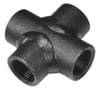 Black Steel Threaded Cross