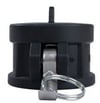 Black Polypropylene Type-DC Camlock. Female Coupler Cap.