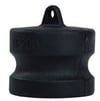 Black Polypropylene Type-DP Camlock. Male Adaptor Plug.