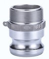 Aluminium Type-F Camlock. Male Adaptor x Male BSP Thread.