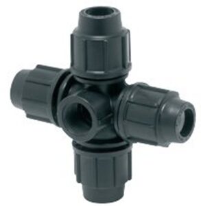 7540 Metric Cross with Threaded Female Offtake