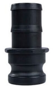 Black Polypropylene Type-E Camlock. Male Adaptor x Hosetail.