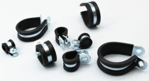 Pipe Retaing Clamp Rubber Lined & 10mm Mounting Hole