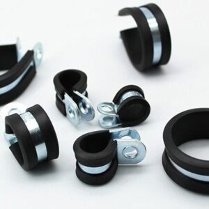 Pipe Retaing Clamp Rubber Lined & 10mm Mounting Hole
