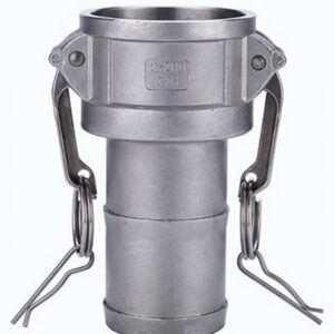 Stainless Steel Type-C Camlock. Female Coupler x Hosetail.