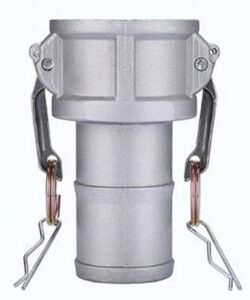 Aluminium Type-C Camlock. Female Coupler x Hosetail.
